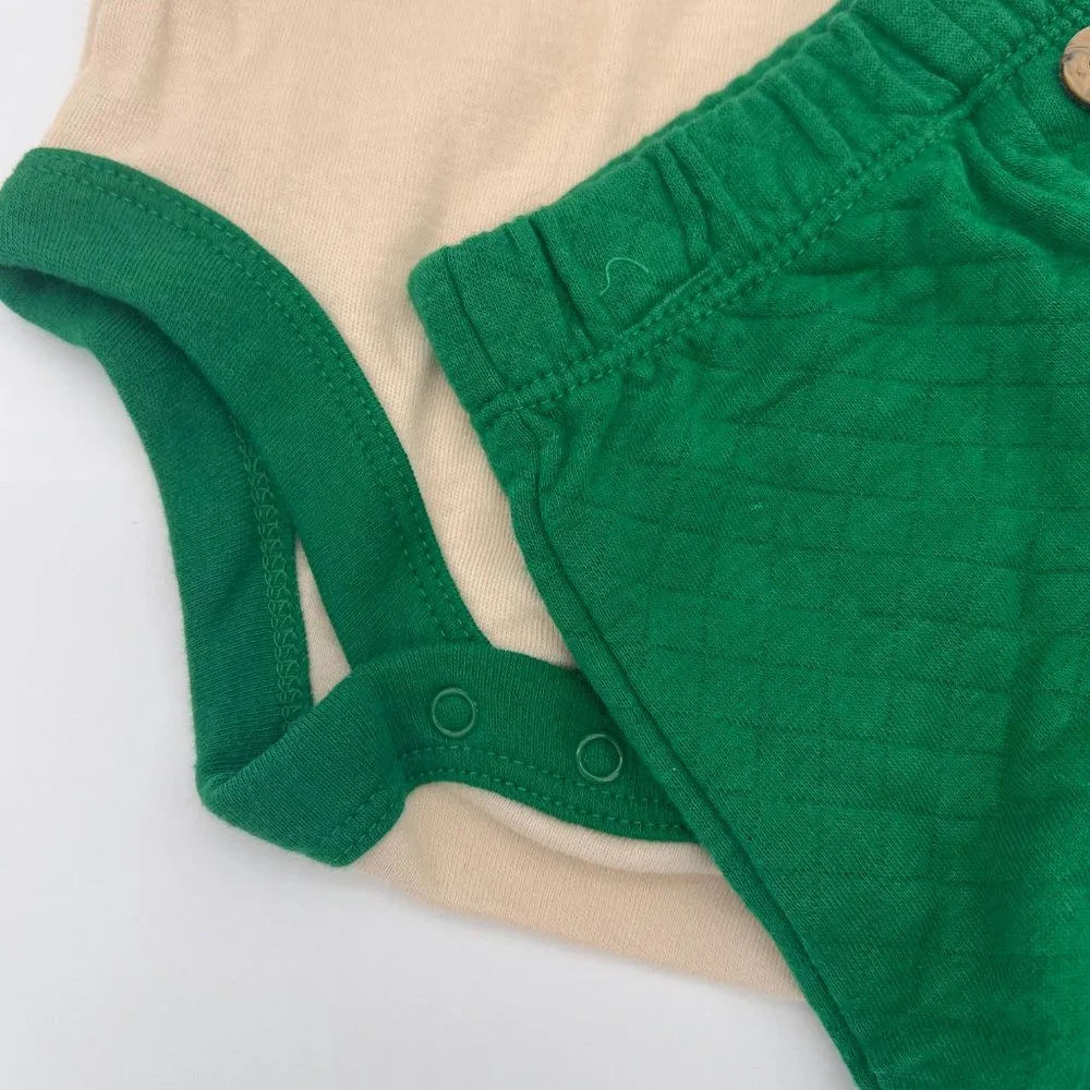 NWOT 🥀 0-3Mo. "Lucky Charm" Wonder Nation St. Patrick's Day 2 Piece Onesie Set - Picture 7 of 10
